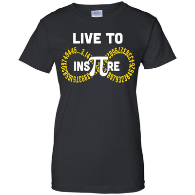 Student Teacher Live To Inspire Pi Day Gift-T-Shirt & Hoodie-Women's T-Shirt-Black