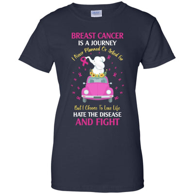 Breast Cancer Awareness Is A Journey-T-Shirt & Hoodie-Women's T-Shirt-Navy