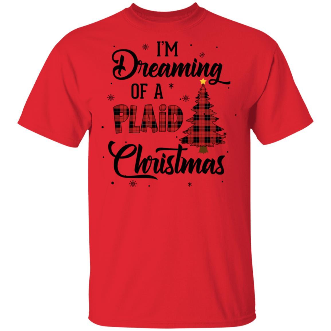 I'm Dreaming Of A Plaid Christmas Xmas Buffalo Plaid-T-Shirt & Sweatshirt-Classic T-Shirt-Red