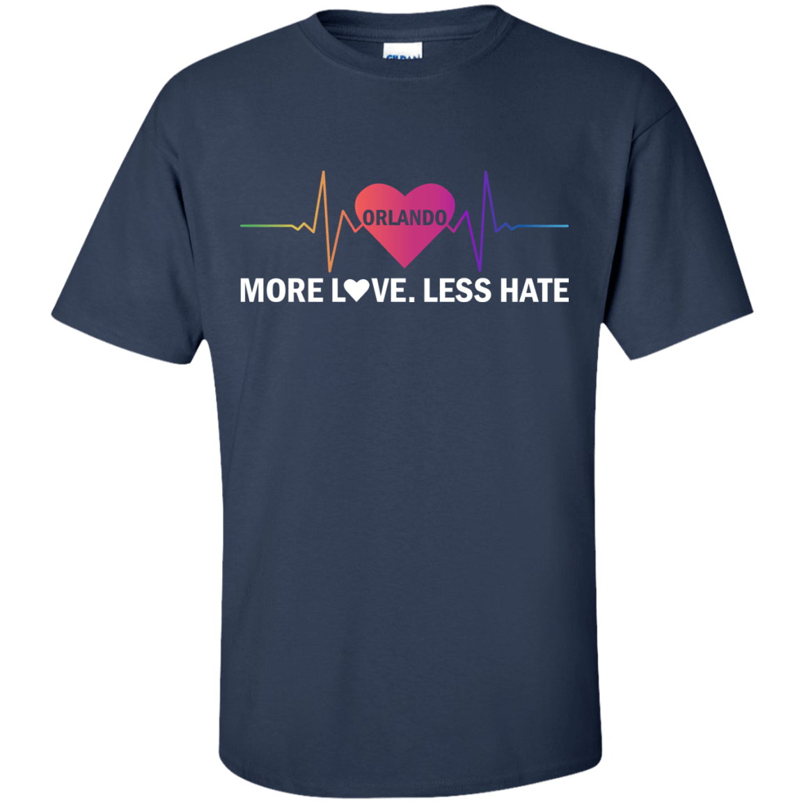 More Love Less Hate - Orlando-T-Shirt & Hoodie-Classic T-Shirt-Navy