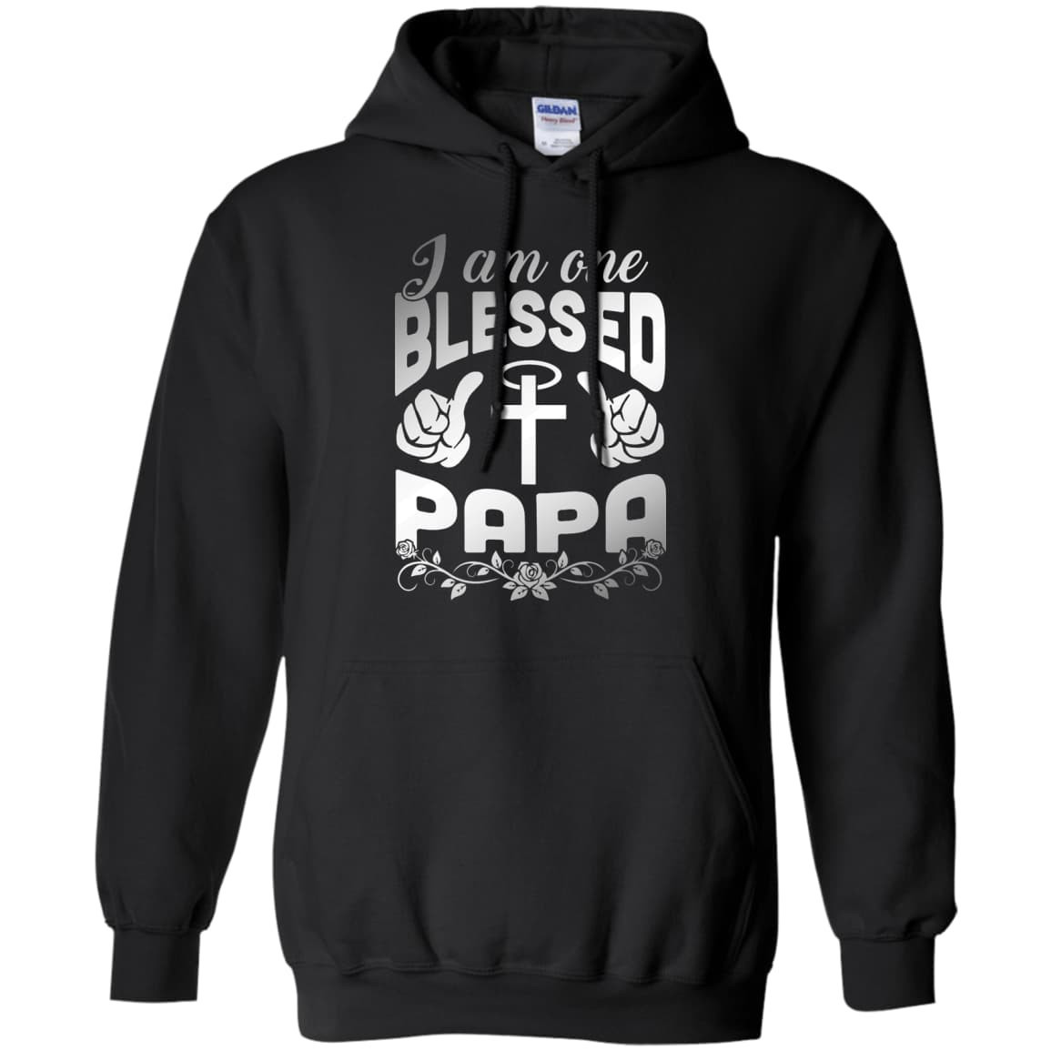 I Am One Blessed Papa-T-Shirt & Hoodie-Pullover Hoodie-Black