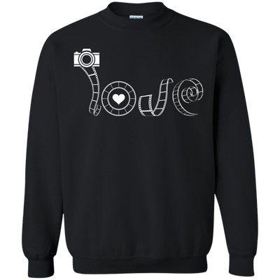 Love Photography-T-Shirt & Hoodie-Crewneck Sweatshirt-Black