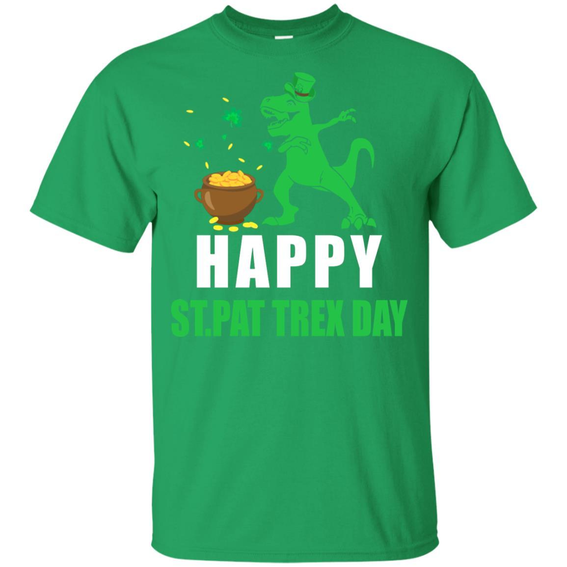 Happy St Pat T-Rex Day Dinosaur St Patrick's Day Youth-Youth Shirt-Youth T-Shirt-Irish Green