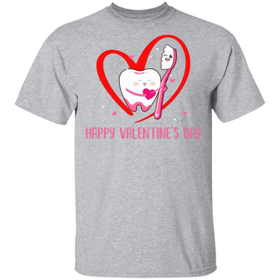 Tooth Hug Brush Teeth Dentist Valentine's Gift For Dental-T-Shirt & Hoodie-Classic T-Shirt-Sport Grey