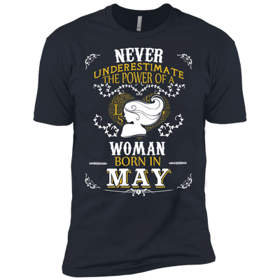 A Woman Born In MAY-T-Shirt & Hoodie-Premium T-Shirt-Indigo