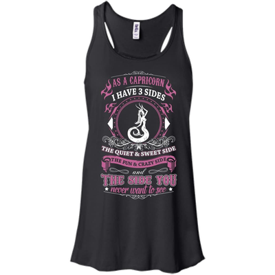 As A Capricorn I Have 3 Sides-T-Shirt & Hoodie-Women's Flowy Racerback Tank-Black