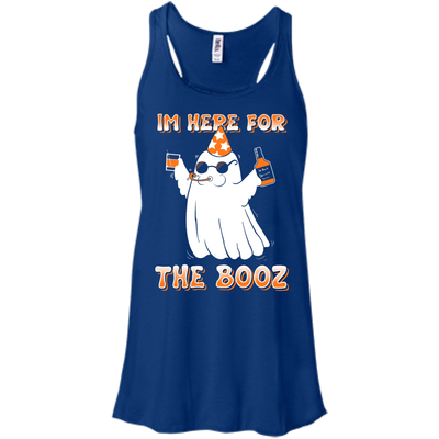 I'm Here For The Booz Halloween-T-Shirt & Hoodie-Women's Flowy Racerback Tank-True Royal