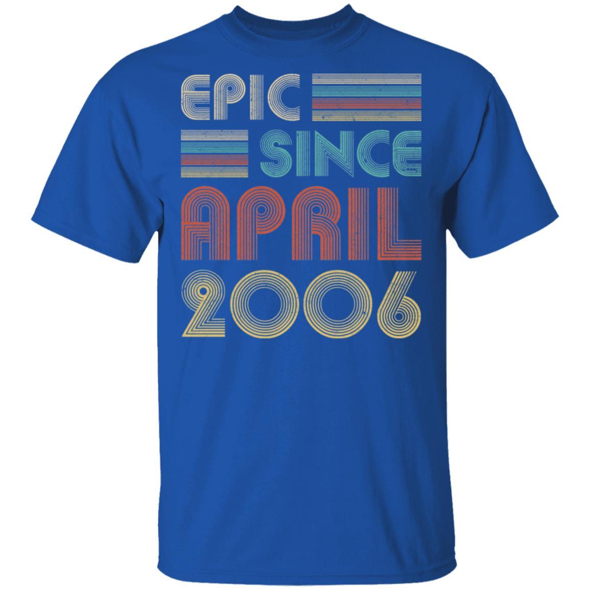Epic Since April 2006 Vintage 15th Birthday Gifts-T-Shirt & Hoodie-Classic T-Shirt-Royal