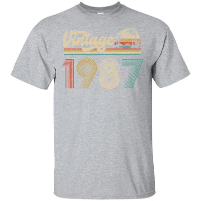 34th Birthday Gift Vintage 1987 Classic-T-Shirt & Hoodie-Classic T-Shirt-Sport Grey