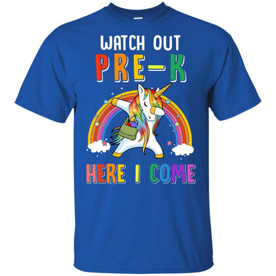 Pre-K Here I Come Unicorn Back To School Youth-Youth Shirt-Youth T-Shirt-Royal