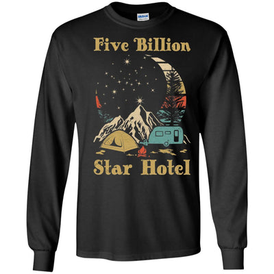 Vintage Five Billion Star Hotel Moom Camping-T-Shirt & Hoodie-Long Sleeve T-Shirt-Black