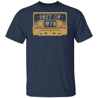 Vintage Cassette Best Of 1978 43th Cassette Birthday Gifts-T-Shirt & Hoodie-Classic T-Shirt-Navy