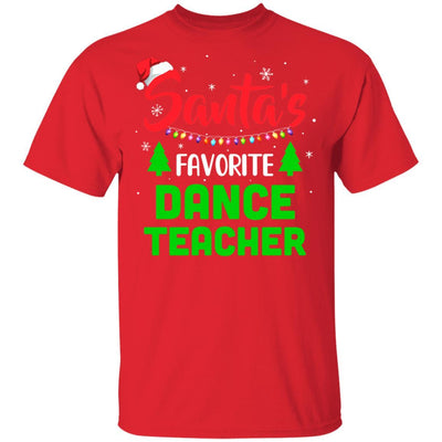Santa's Favorite Dance Teacher Funny Christmas Xmas Gifts-T-Shirt & Sweatshirt-Classic T-Shirt-Red