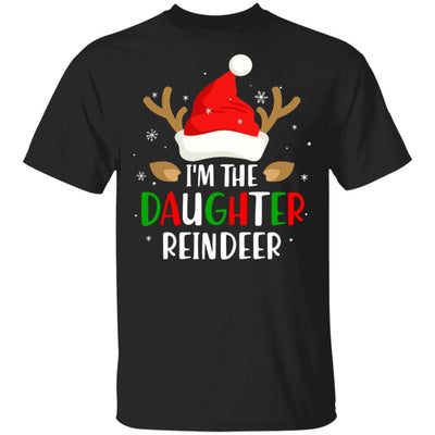 I'm The Daughter Reindeer Matching Family Christmas-T-Shirt & Sweatshirt-Classic T-Shirt-Black