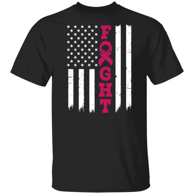 Multiple Myeloma Awareness American Flag Distressed-T-Shirt & Hoodie-Classic T-Shirt-Black