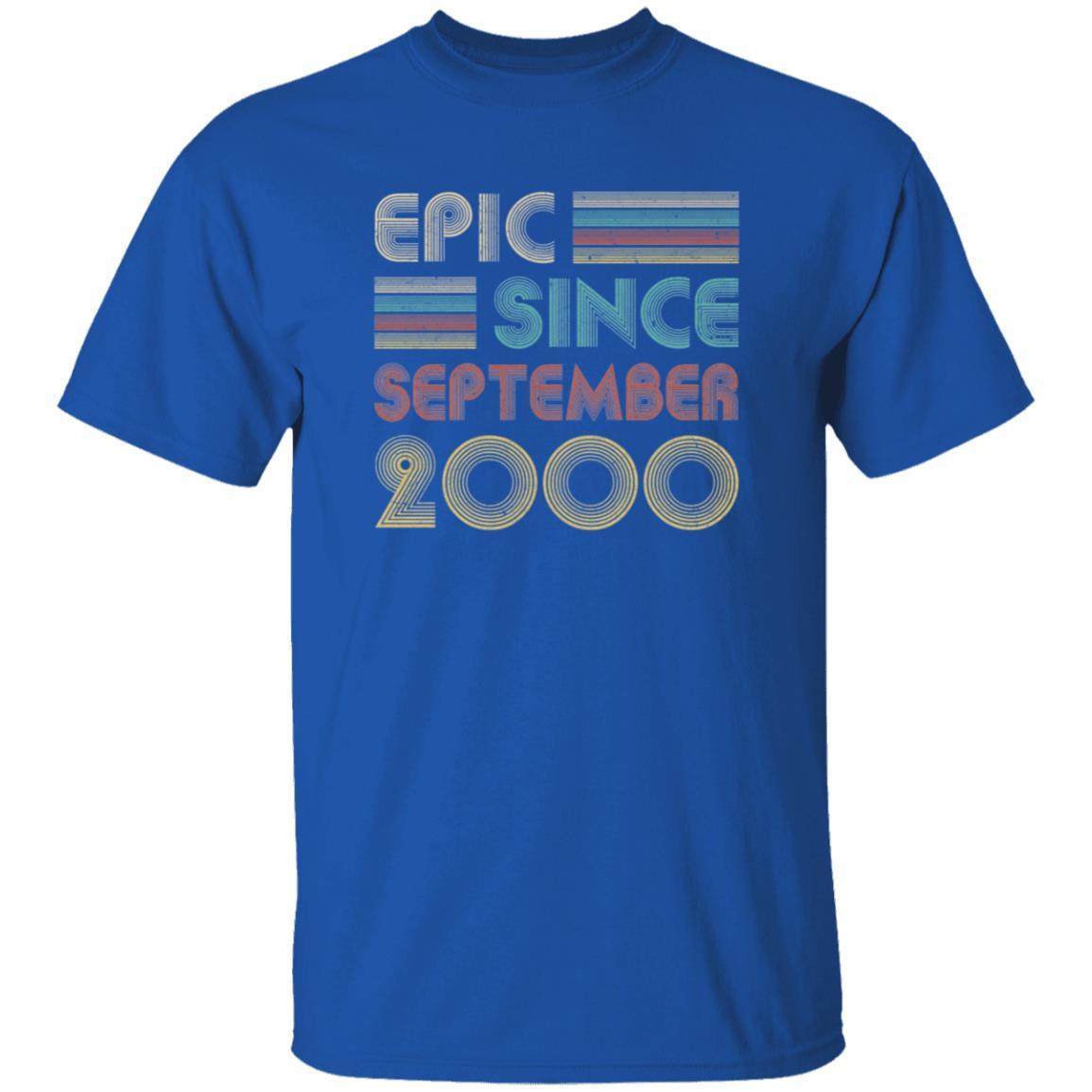 Epic Since September 2000 Vintage 21th Birthday Gifts-T-Shirt & Hoodie-Classic T-Shirt-Royal