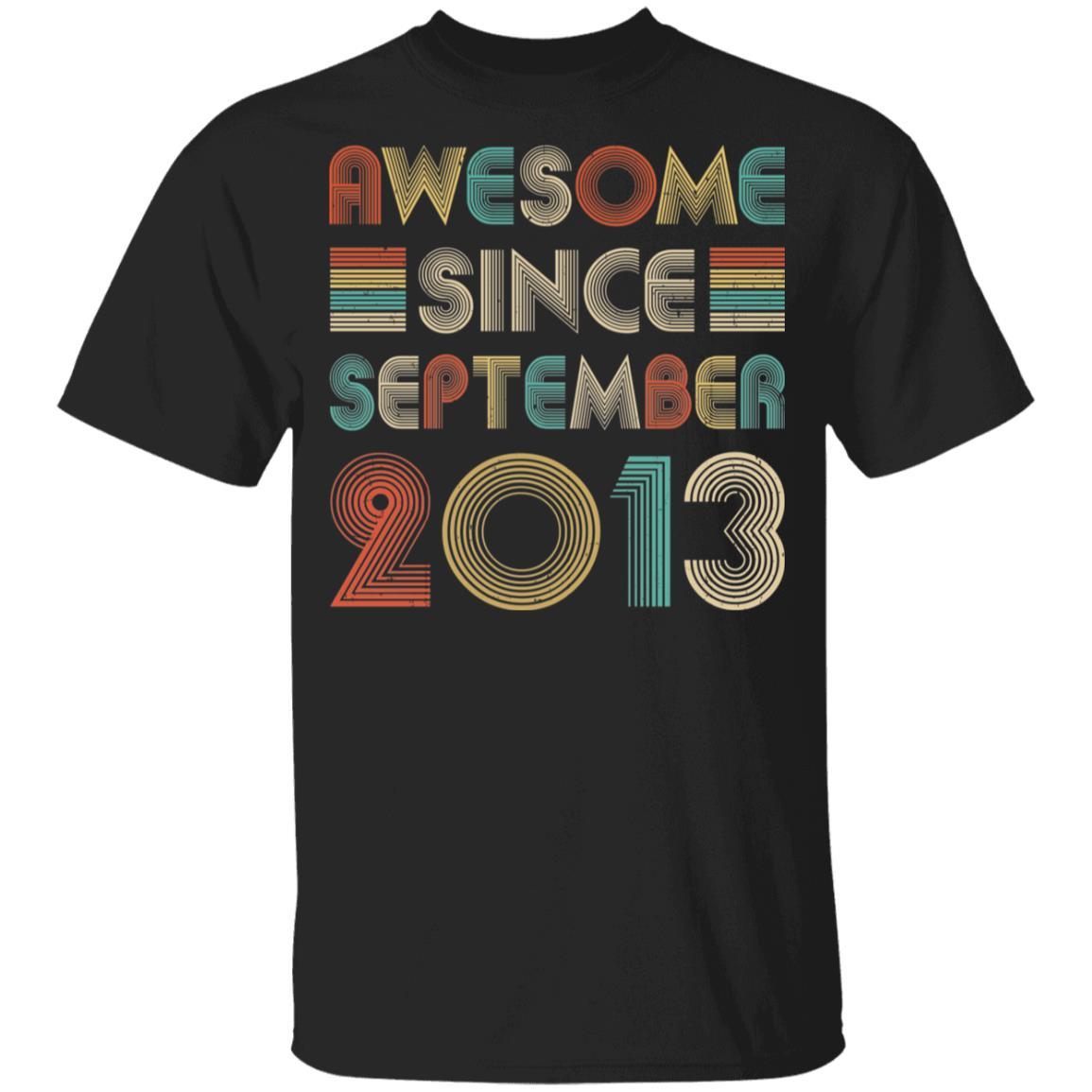 Awesome Since September 2013 Vintage 9th Birthday Gifts Youth
