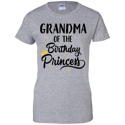 Grandma Of The Birthday Princess Matching Family Party-T-Shirt & Hoodie-Women's T-Shirt-Sport Grey