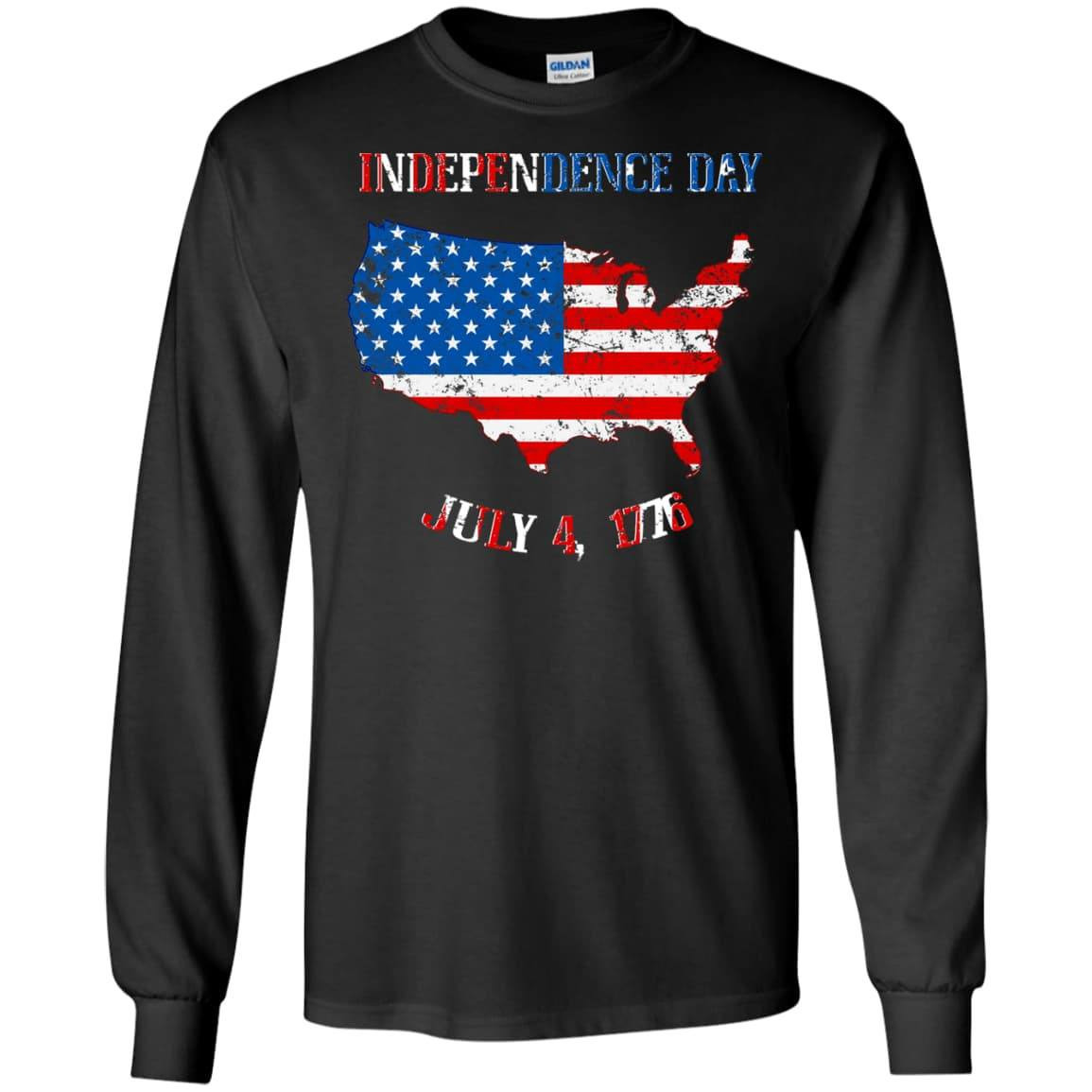 America Independence Day-T-Shirt & Hoodie-Long Sleeve T-Shirt-Black