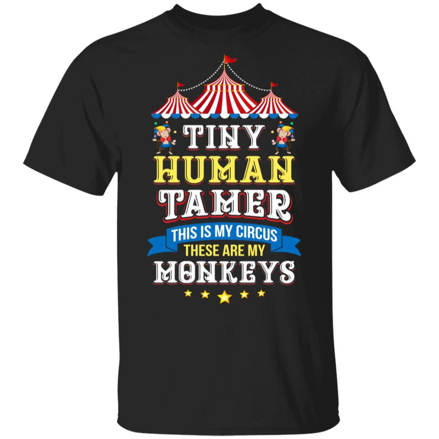 Teacher Tiny Human Tamer This My Circus These are My Monkeys-T-Shirt & Hoodie-Classic T-Shirt-Black