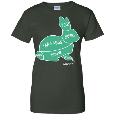 Proper way to pet a Rabbit lover-T-Shirt & Hoodie-Women's T-Shirt-Forest Green