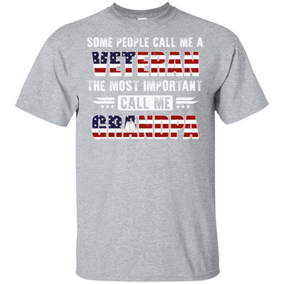 Some People Call Me A Veteran Grandpa Fathers Day Gifts-T-Shirt & Hoodie-Classic T-Shirt-Sport Grey