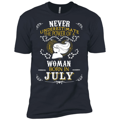 A Woman Born In JULY-T-Shirt & Hoodie-Premium T-Shirt-Indigo