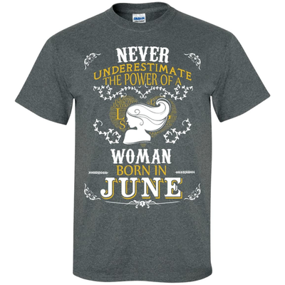 A Woman Born In JUNE-T-Shirt & Hoodie-Classic T-Shirt-Dark Heather