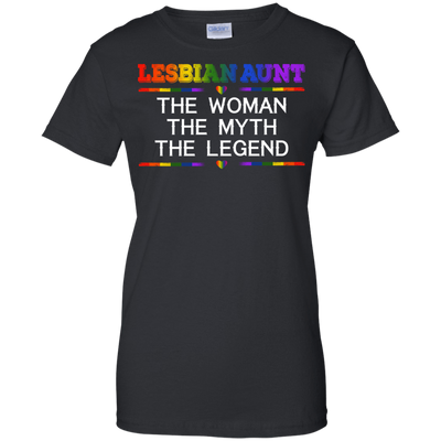 Lesbian Aunt The Woman The Myth The Legend-T-Shirt & Hoodie-Women's T-Shirt-Black