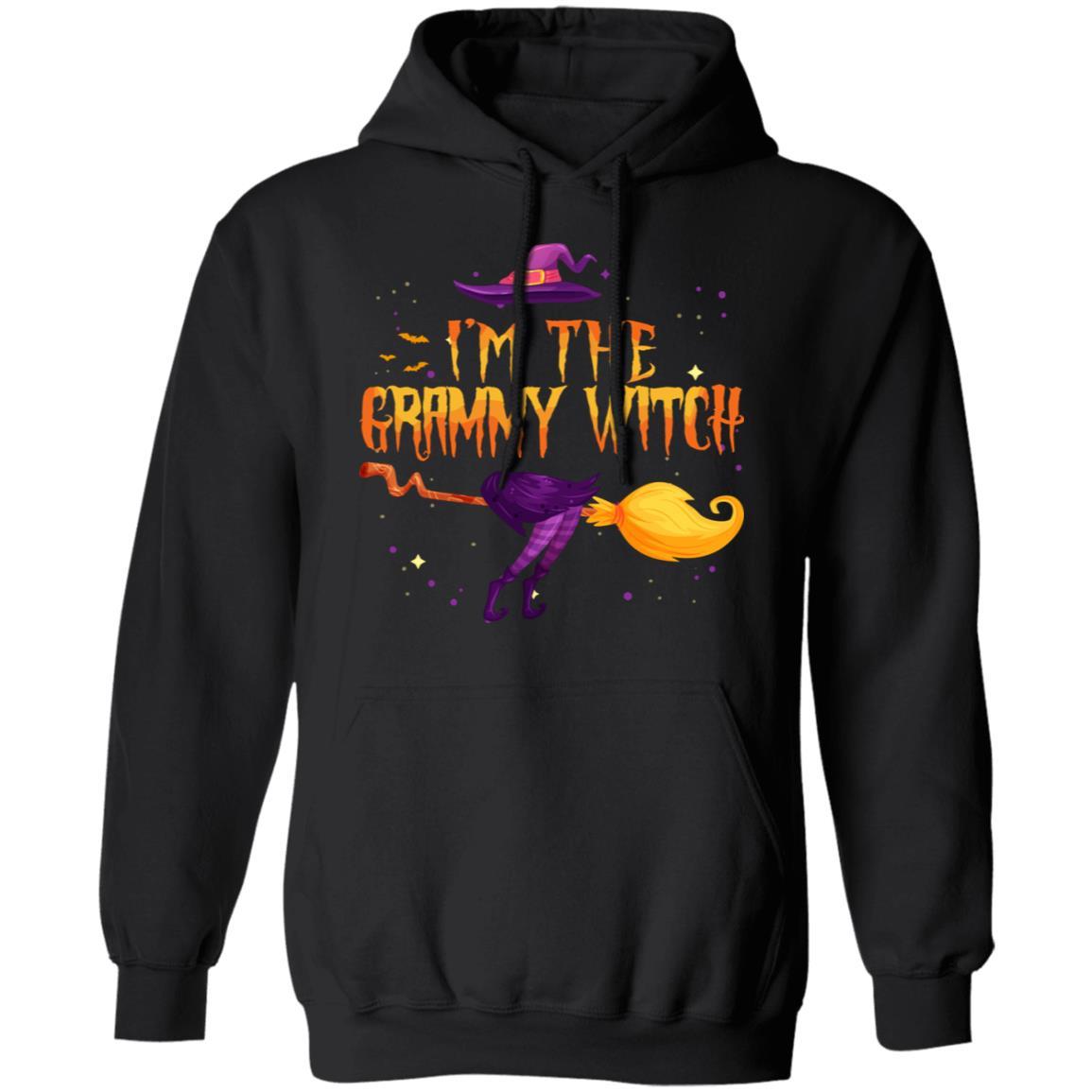 I Am The Grammy Witch Halloween Costume Gift-T-Shirt & Hoodie-Pullover Hoodie-Black