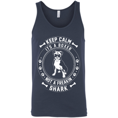 Keep Calm It's A Boxer Not A Freaking Shark-T-Shirt & Hoodie-Unisex Tank-Navy