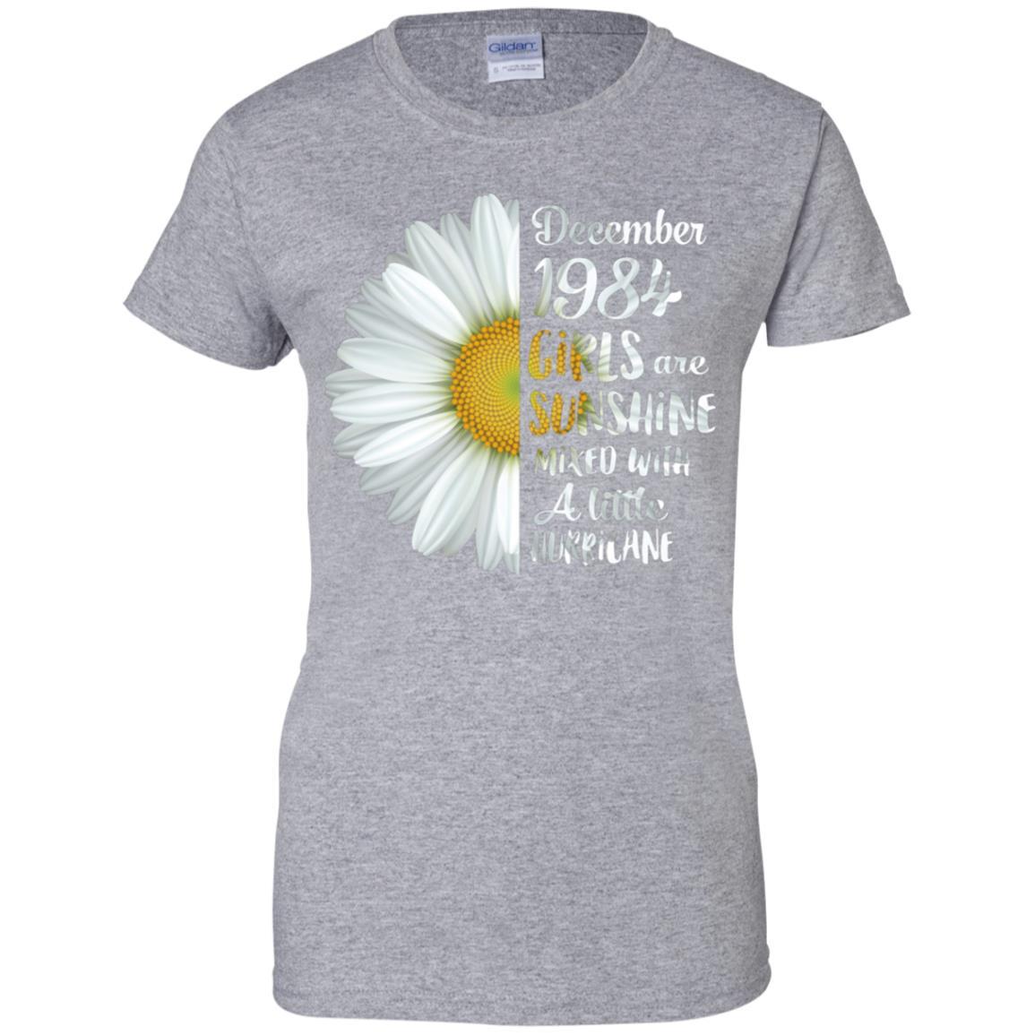 December Girls 1984 37th Birthday Gifts-T-Shirt & Tank Top-Women's T-Shirt-Sport Grey