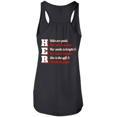 Her Bills Are Paid Her Soul Is Saved-T-Shirt & Hoodie-Women's Flowy Racerback Tank-Black