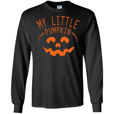My Little Pumpkin Halloween Maternity T-Shirt-T-Shirt & Hoodie-Long Sleeve T-Shirt-Black