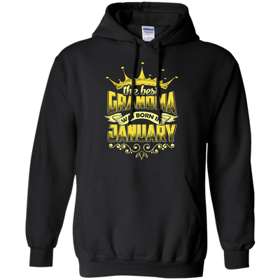 The Best Grandma Was Born In January-T-Shirt & Hoodie-Pullover Hoodie-Black