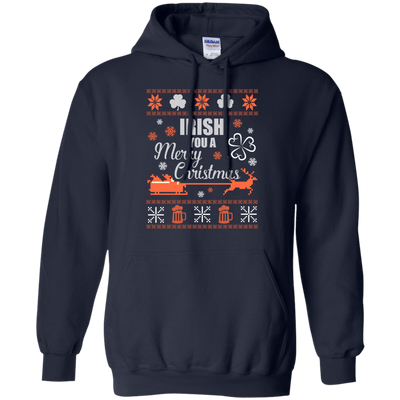 Irish You A Merry Chrristmas-T-Shirt & Hoodie-Pullover Hoodie-Navy
