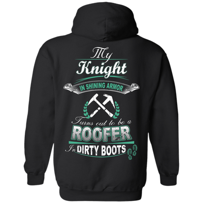 Turns out to be a ROOFER In Dirty Boots-T-Shirt & Hoodie-Pullover Hoodie-Black