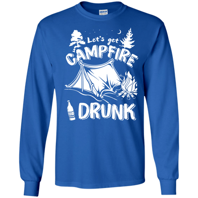 Let's Get Campfire Drunk-T-Shirt & Hoodie-Long Sleeve T-Shirt-Royal