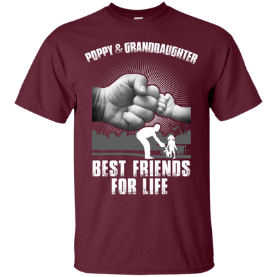 Poppy And Granddaughter best Friends For Life-T-Shirt & Hoodie-Classic T-Shirt-Maroon
