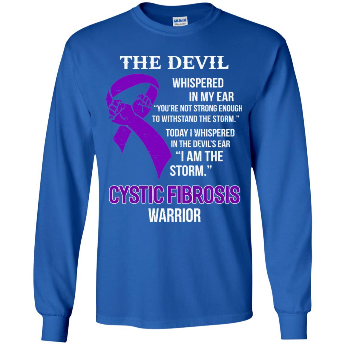 I Am The Storm Support Cystic Fibrosis Awareness Warrior Gift Youth-Youth Shirt-Youth Long Sleeve T-Shirt-Royal