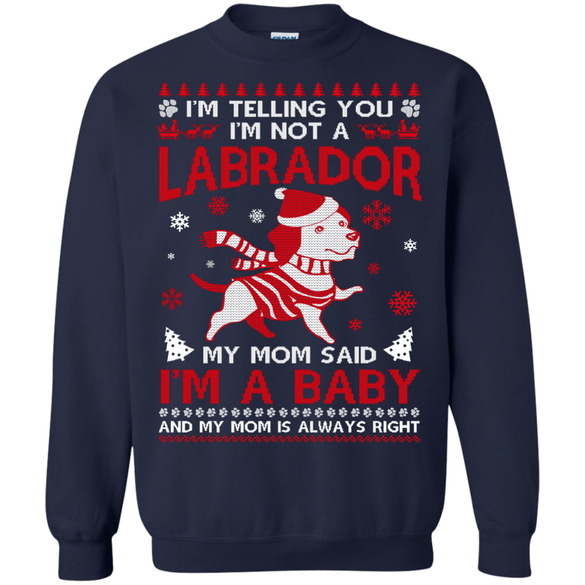 I'm Telling You I'm Not A Labrador-T-Shirt & Hoodie-Crewneck Sweatshirt-Navy