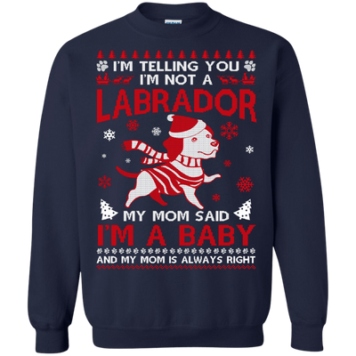 I'm Telling You I'm Not A Labrador-T-Shirt & Hoodie-Crewneck Sweatshirt-Navy