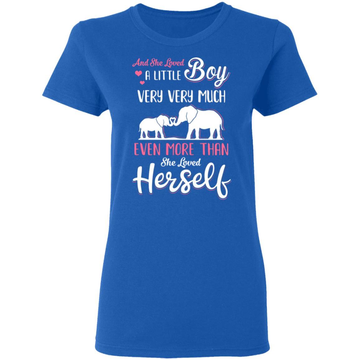 And She Loved A Little Boy Very Very Much Mom Gifts-T-Shirt & Hoodie-Women's T-Shirt-Royal