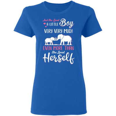And She Loved A Little Boy Very Very Much Mom Gifts-T-Shirt & Hoodie-Women's T-Shirt-Royal