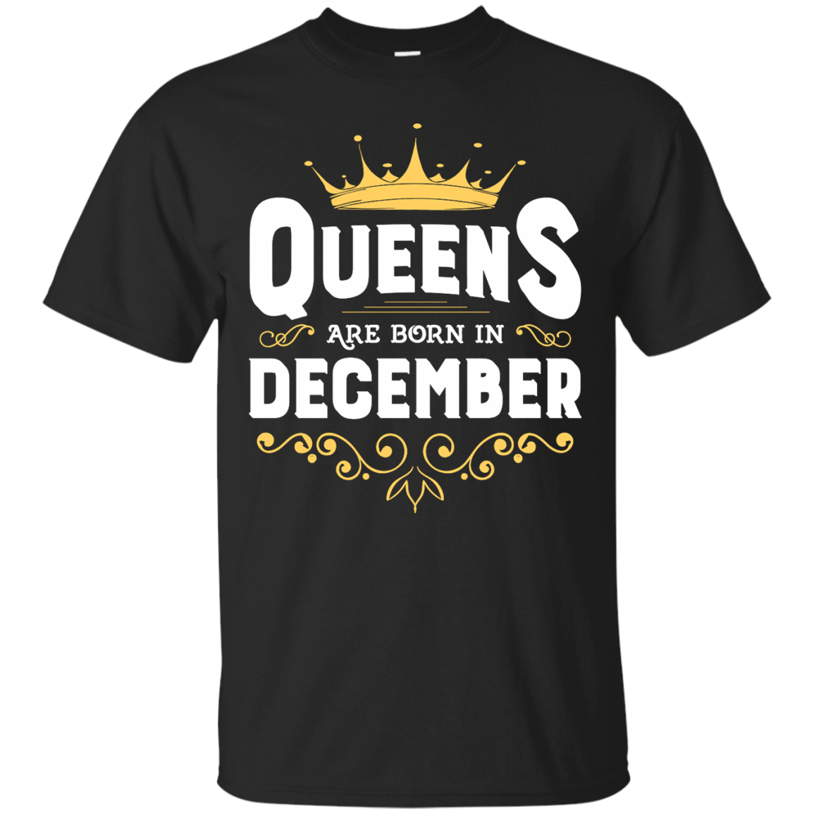 Queens Are Born In December-T-Shirt & Hoodie-Classic T-Shirt-Black