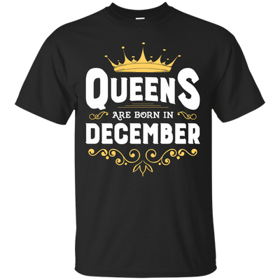 Queens Are Born In December-T-Shirt & Hoodie-Classic T-Shirt-Black