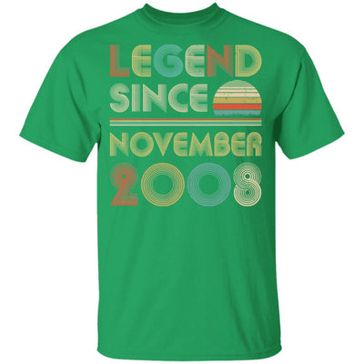Legend Since November 2008 Vintage 13th Birthday Gifts Youth-Youth Shirt-Youth T-Shirt-Irish Green