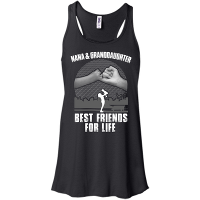 Nana and Granddaughter Best Friends For Life-T-Shirt & Hoodie-Women's Flowy Racerback Tank-Black