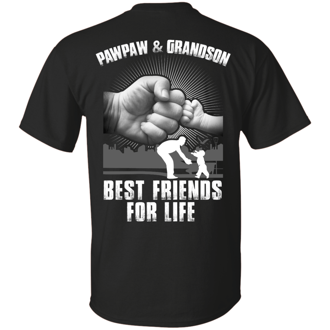 Pawpaw And Grandson Best Friends For Life-T-Shirt & Hoodie-Classic T-Shirt-Black