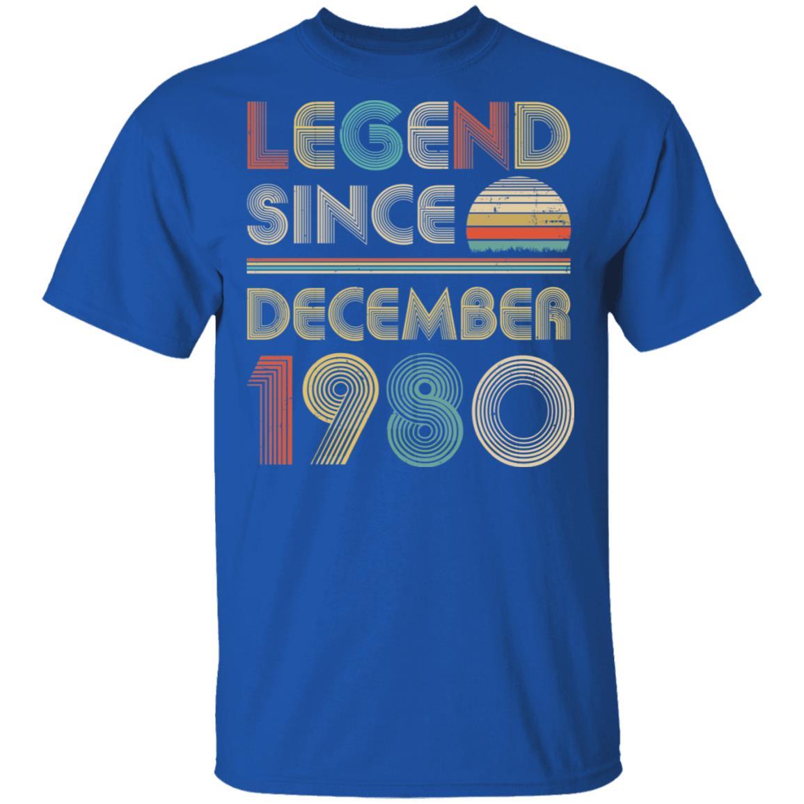 Legend Since December 1980 Vintage 41th Birthday Gifts-T-Shirt & Hoodie-Classic T-Shirt-Royal